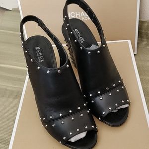 Michael Kors Astor Open Toe Leather